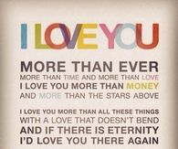 I love you more than ever
