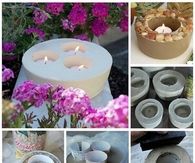DIY Cement Candle Holders