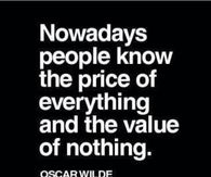 The price of everything, the value of nothing