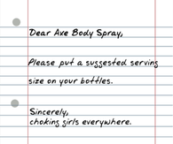 Dear axe body spray