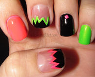 Neon style nails