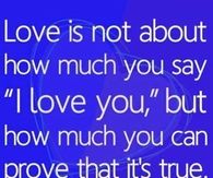 love is not about