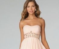 A-Line Chiffon Natural Long Prom Dress