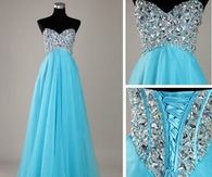 Bright blue formal dress