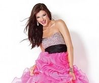 Hot pink prom dress