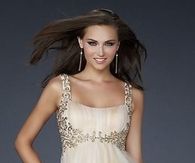 Short gold prom dress