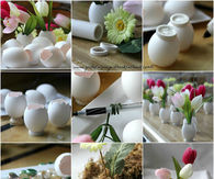 Diy Easter Flowers in Eggshell Pots
