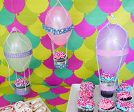 Hot air balloon cupcakes