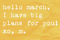 Hello March!