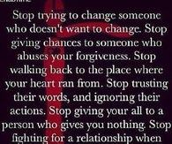stop trying to change people
