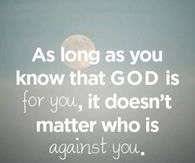 God is for you