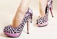 Shoes with Pink Leopard Print