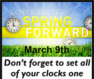 Spring Forward March 9 2014
