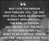 wait for the person