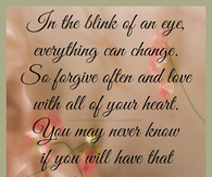 In the blink of an eye