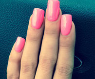 Pink nail manicure