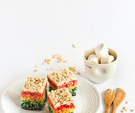 Rainbow rice krispie treats