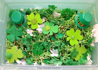 St patricks day sensory bin