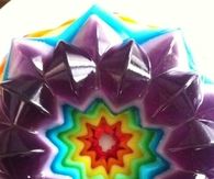 Jiggling Rainbow Cake