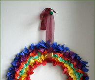 Rainbow wreath