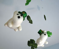 Felt shamrocks