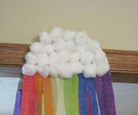 St patricks day rainbow and cloud