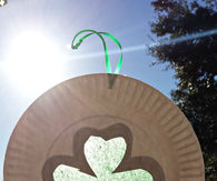 Shamrock sun catcher paper plate