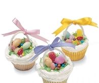 Edible easter basket cupcakes