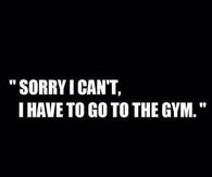Sorry i cant i have to go to the gym