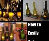 DIY Wine Bottle Candles