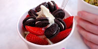 Cookies and strawberry partait