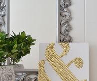 DIY Ampersand Art Using Thumbtacks
