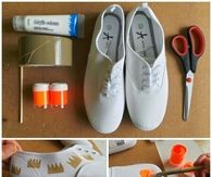 DIY Neon Orange Sneakers