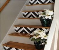 DIY Chevron Stairs