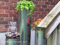 Metal tube planters