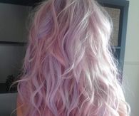 Curly messy pink hair