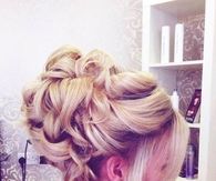 Curly bun hairstyle