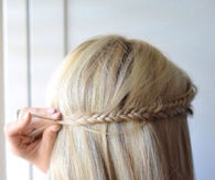 Blonde braid wrap