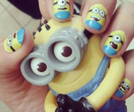 Minion nail art