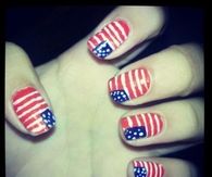 USA Flag Nails