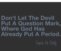 God has already put a period