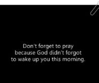 Dont forget to pray