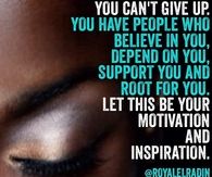 You cant give up