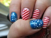 American flag inspired nails