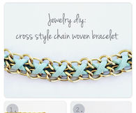 Cross style chain woven bracelet