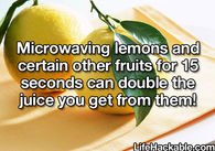 Microwaving lemons