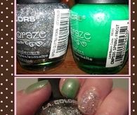 Green glitter nails