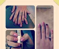 Pink gel nails
