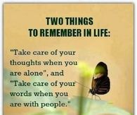 Two things to remember