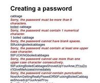 Creating a password